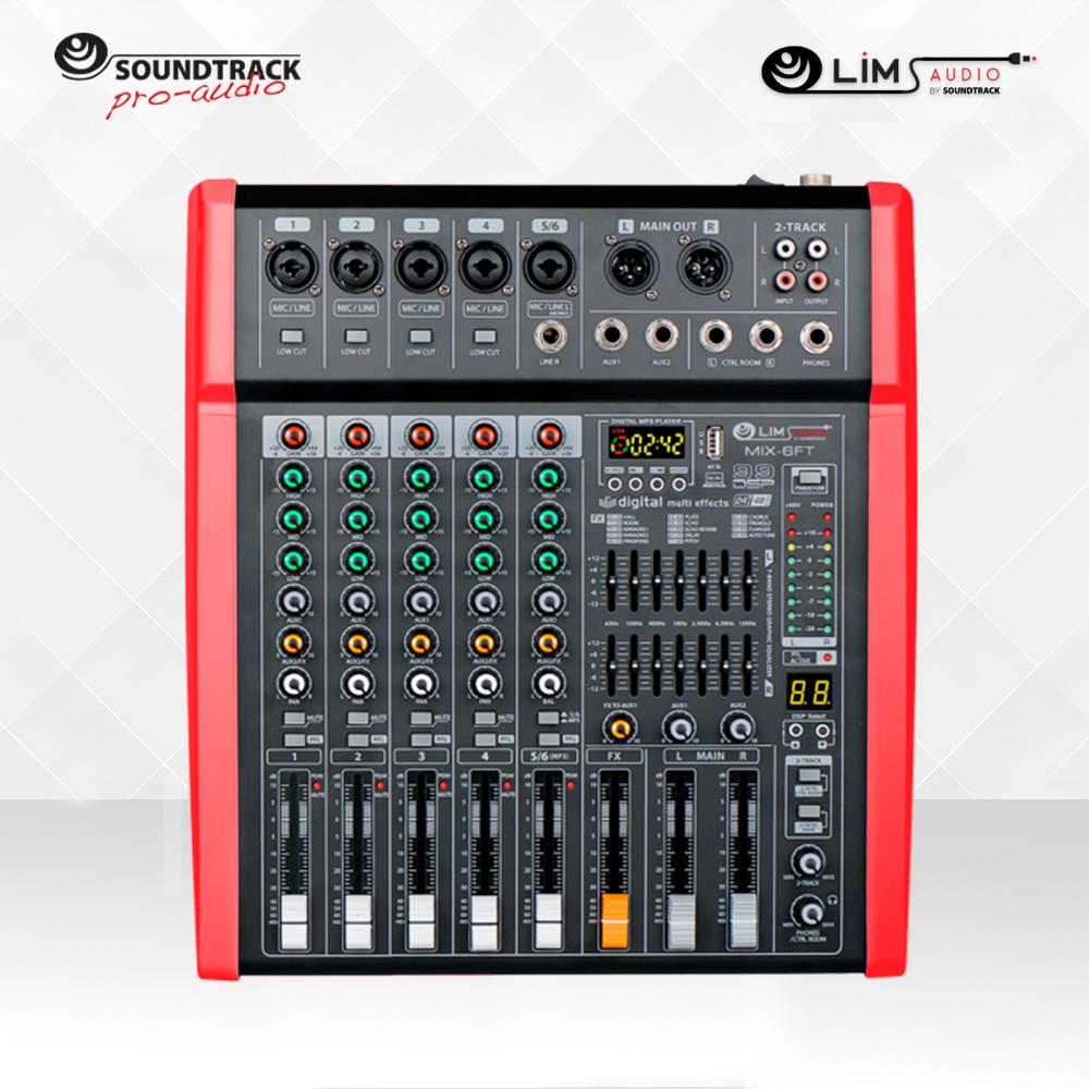 MIX-6FT Professional Passive Mixer – 6 Channel Audio Console with DSP ...